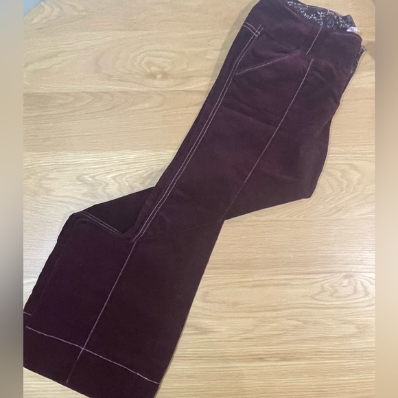 Free People *Like New* Cotton Merlot Wideleg Pants. Size 10 - Picture 8 of 8